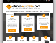 Tablet Screenshot of etudes-australie.com